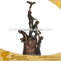 Bronze Enfants Playing Children Statue for Garden Decoration BFSN-B253